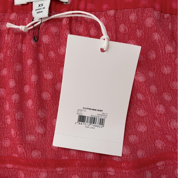 Free Assembly Flutter Mini Skirt - Red Dots - Picture 7 of 8